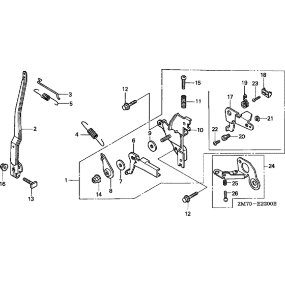 Control Assembly for Honda GXH50 (GXCAL) Engine