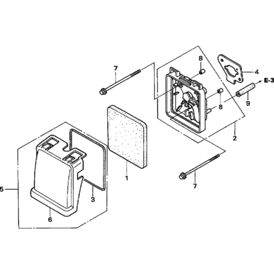 Air Cleaner Assembly for Honda GXH50U (GCAFK) Engine