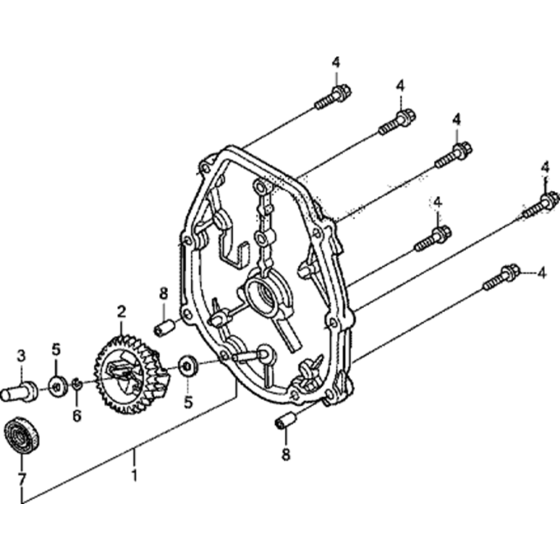 Crankcase Side Cover Assembly for Honda GXH50UT (GCBYT) Engine