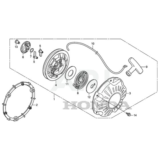 Recoil Starter for Honda GXR120RT Engine