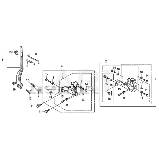 Control Assembly for Honda GXR120RT Engine