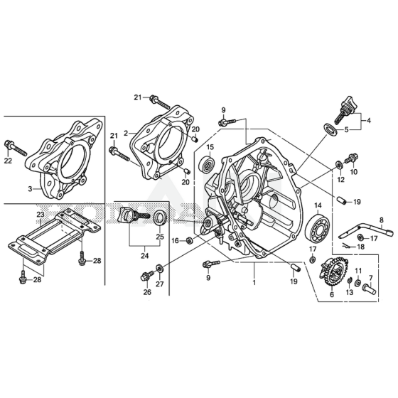 Crankcase Cover for Honda GXR120UT Engine