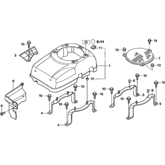 Fan Cover Assembly for Honda GXV340RT2 Engines