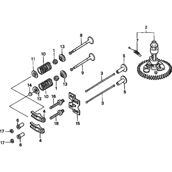 Camshaft Assembly for Honda GXV390K1 Engines