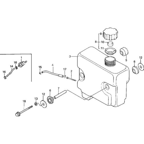 Fuel Tank Assembly for Honda GXV390K1 Engines