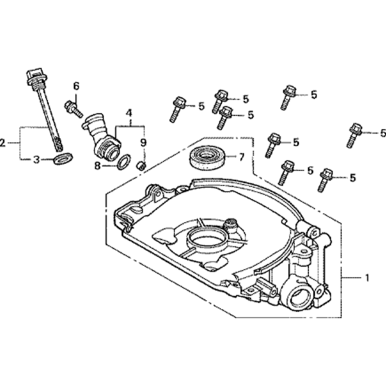 Oil Case Assembly for Honda GXV50 (GJAG) Engine