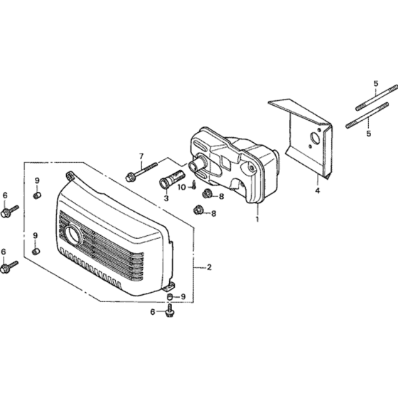 Muffler Assembly for Honda GXV50 (GJAG) Engine