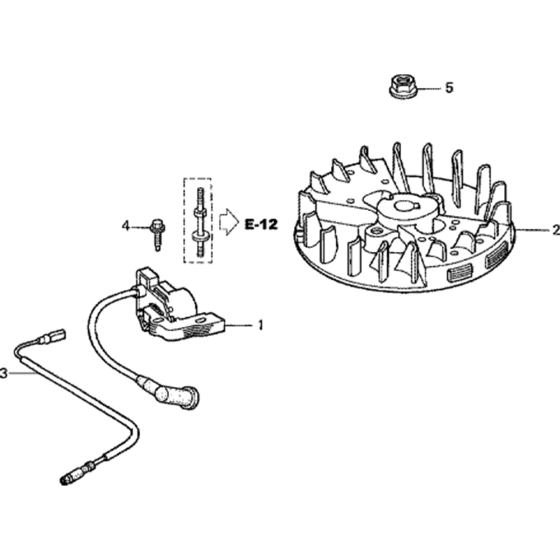 Flywhee/Ignition Coil Assembly for Honda GXV50 (GJAG) Engine