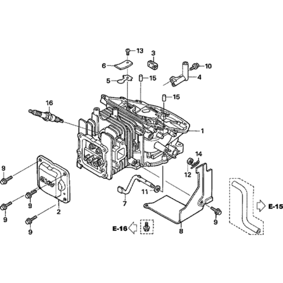 Cylinder Barrel Assembly for Honda GXV50U (GJAAK) Engine