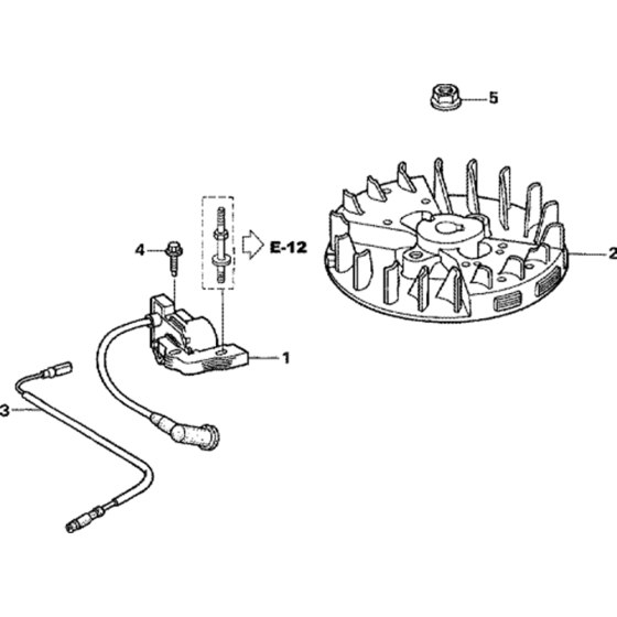 Flywhee/Ignition Coil Assembly for Honda GXV50U (GJAAK) Engine