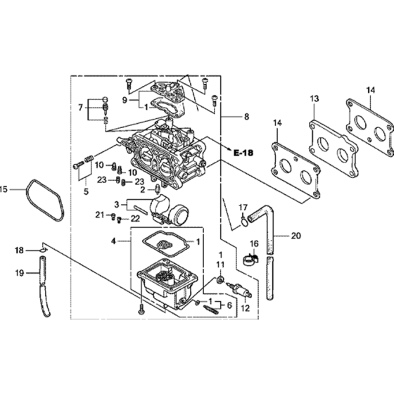 Carburettor Assembly for Honda GXV530U (GJAEK) Engine