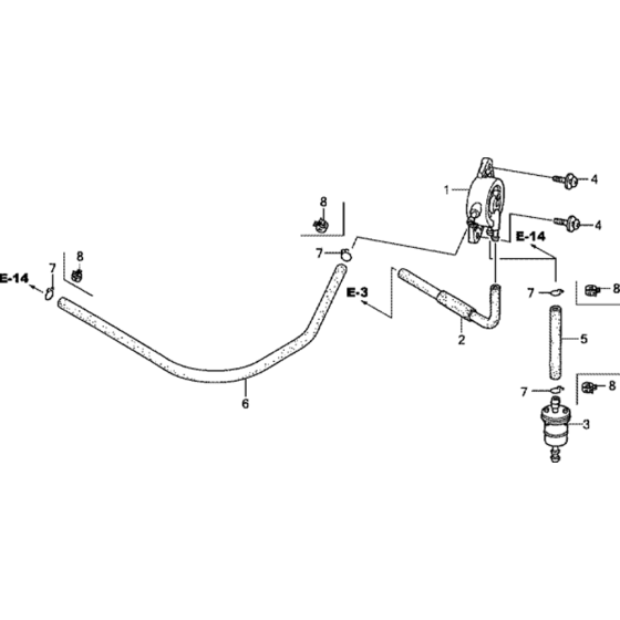 Fuel Pump Assembly for Honda GXV530U (GJAEK) Engine