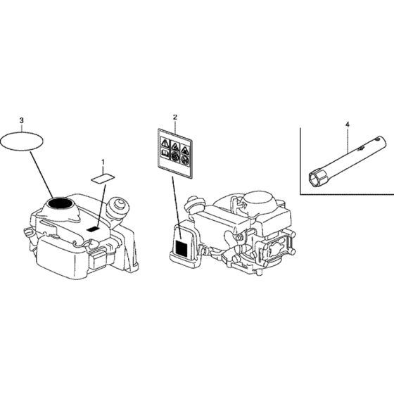 Label/ Tool Assembly for Honda GXV57 (GJALM) Engine