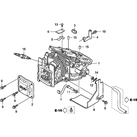 Cylinder Barrel Assembly for Honda GXV57U (GJAJK) Engine