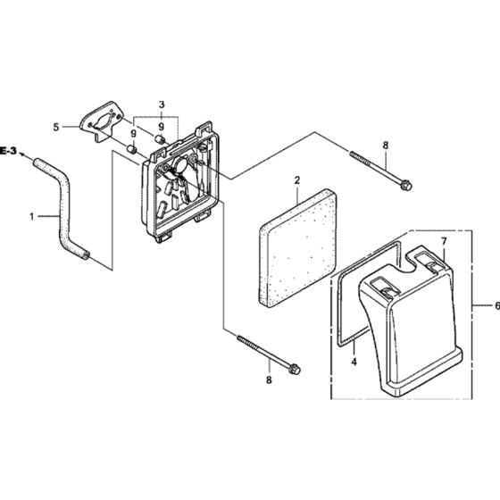 Air Cleaner Assembly for Honda GXV57U (GJAJK) Engine