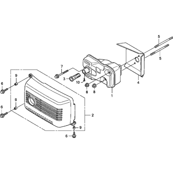 Muffler Assembly for Honda GXV57U (GJAJK) Engine