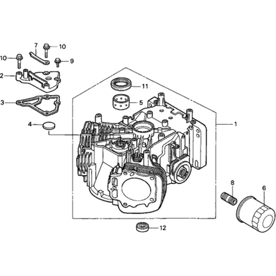 Cylinder Barrel Assembly for Honda GXV610 (GJAC) Engines.