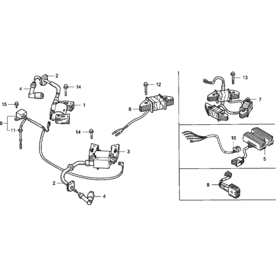 Ignition Coil Assembly for Honda GXV610 (GJAC) Engines.