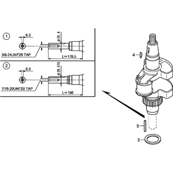 Crankshaft Assembly for Honda GXV630R (GJANK) Engines.