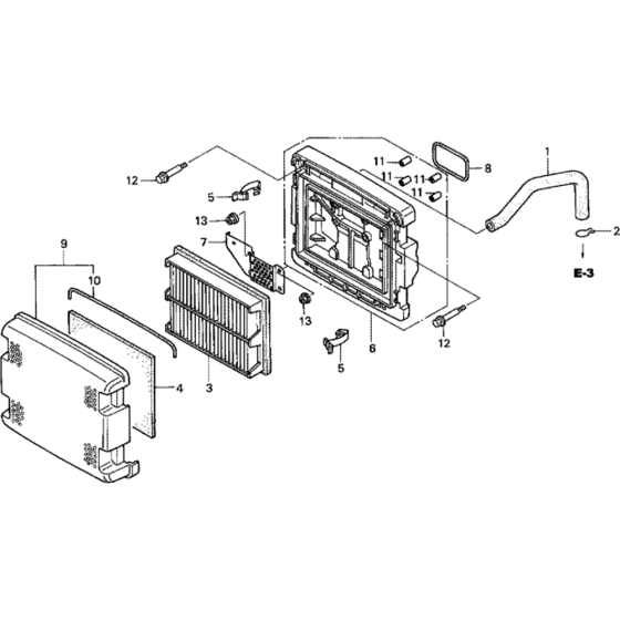 Air Filter Assembly for Honda GXV670 (GJAH) Engines.