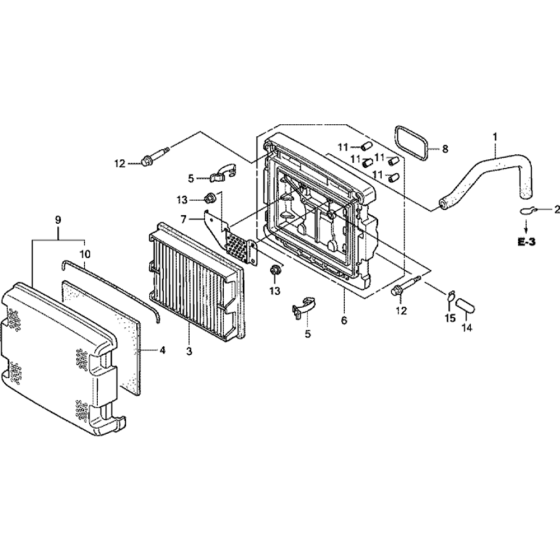 Air Filter Assembly for Honda GXV670U (GJAHK) Engines.