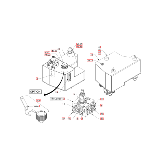 Oil Tank for Hamm HD8-10C (H199) Rollers