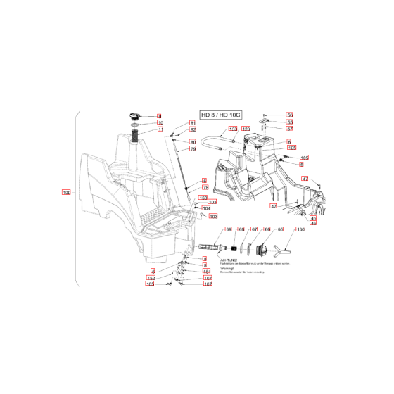 Water System Sprinkling for Hamm HD8-10C (H199) Rollers