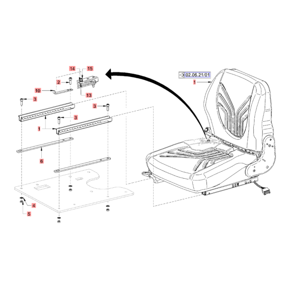 Operators Seat with Adjustment for Hamm HD8-10C (H199) Rollers