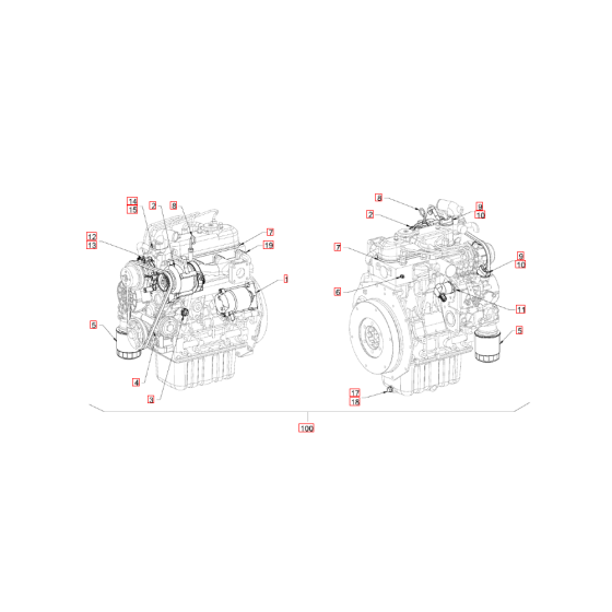 Pump Drive, Engine Assembly for Hamm HD8-10C (H199) Rollers