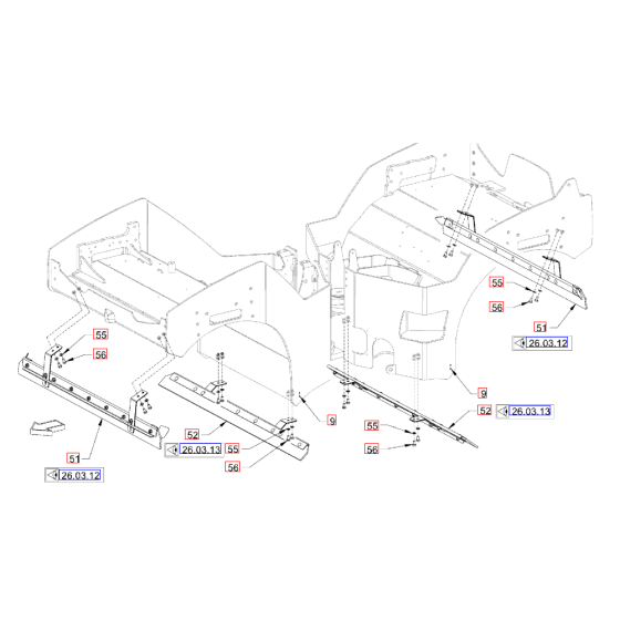 Scraper (HD 13) for Hamm HD 13-14 (H201) Rollers