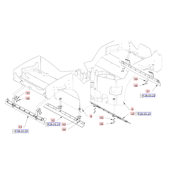 Scraper (HD 14) for Hamm HD 13-14 (H201) Rollers