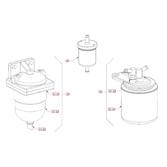 Fuel Filter for Hamm HD 13-14 (H201) Rollers