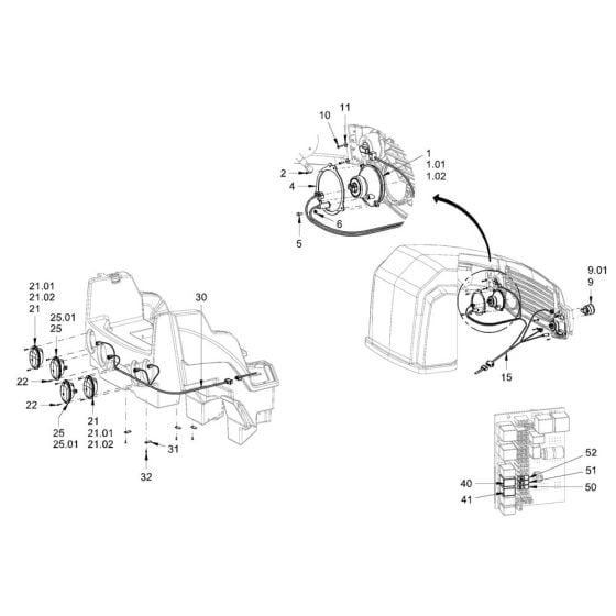 Lighting for Hamm HD10i - 12i (H251) Rollers