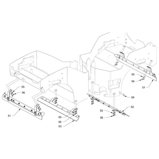 Scraper (Version HD 10) for Hamm HD10 - 12 (H262) Rollers