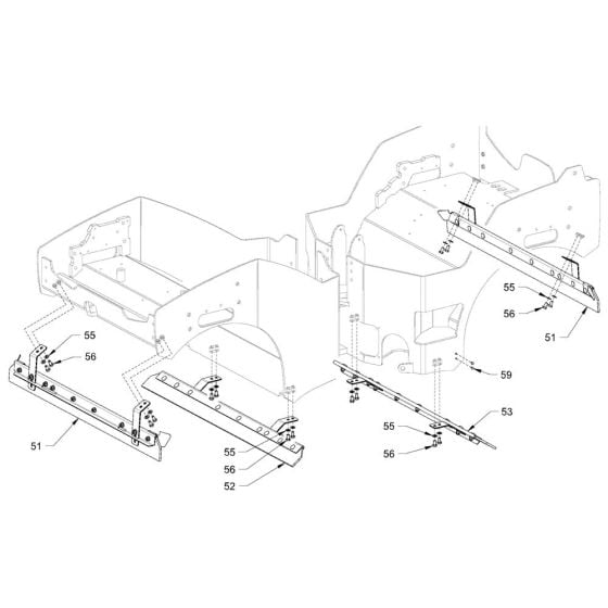 Scraper (Version HD 12) for Hamm HD10 - 12 (H262) Rollers