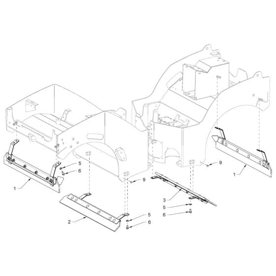 Scraper (Version HD 10C) for Hamm HD8 - 10C (H263) Rollers