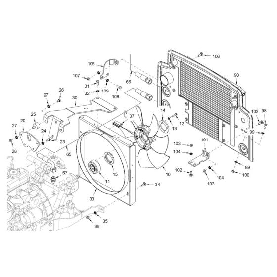 Cooling (Engine/Hydraulic Oil) for Hamm HD8 - 10C (H263) Rollers