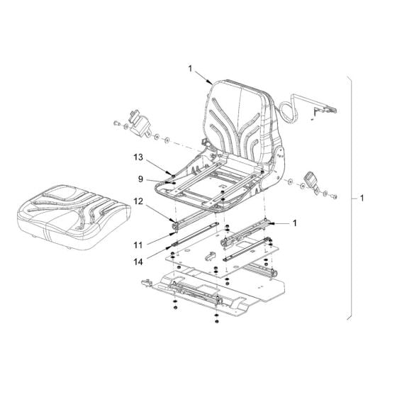 Operators Seat for Hamm HD30 -35 (H286) Rollers