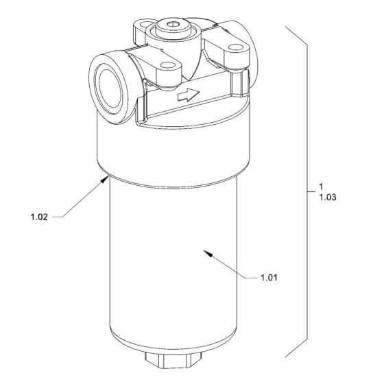 Filter (Hydraulic Oil) for Hamm HD30 -35 (H286) Rollers