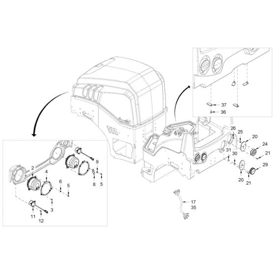 Lighting for Hamm HD10E - 12E (H289) Rollers