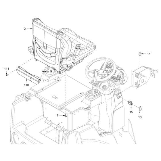 Operators Seat for Hamm HD10E - 12E (H289) Rollers