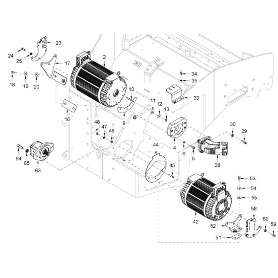 Pump Drive & Engine Assembly for Hamm HD10E - 12E (H289) Rollers