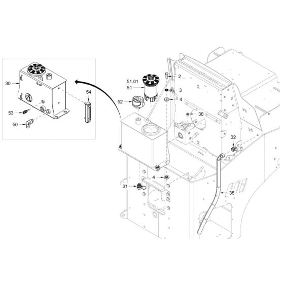 Hydraulic Oil Tank for Hamm HD10E - 12E (H289) Rollers