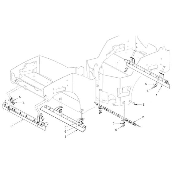 Scraper (Version HD 10) for Hamm HD10E - 12E (H289) Rollers