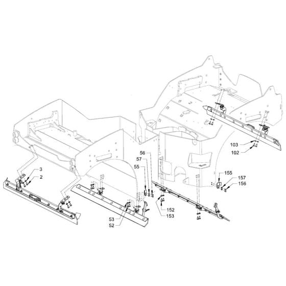 Scraper for Hamm HD50 (H295) Compaction Roller