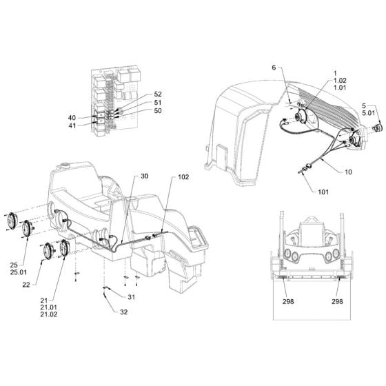 Lighting for Hamm HD50 (H295) Compaction Roller