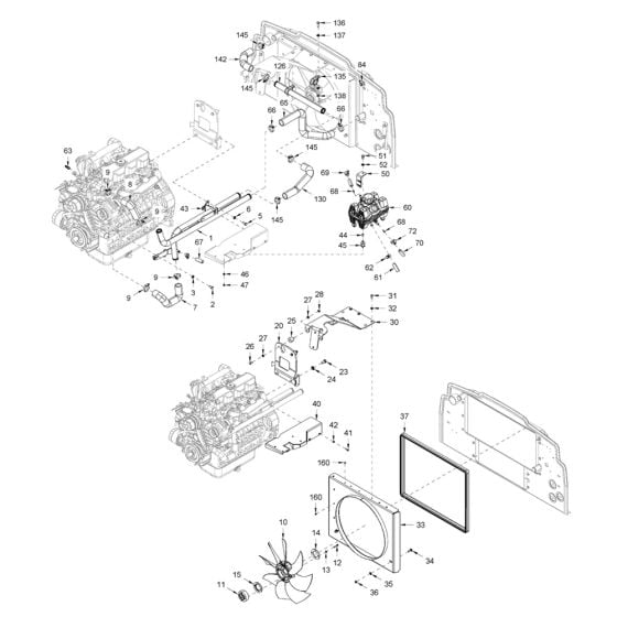 Cooling (Engine/Hydraulic Oil) for Hamm HD50 (H295) Compaction Roller