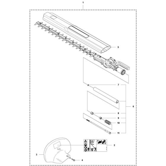 Shaft Assembly for Husqvarna HA200 Attachment