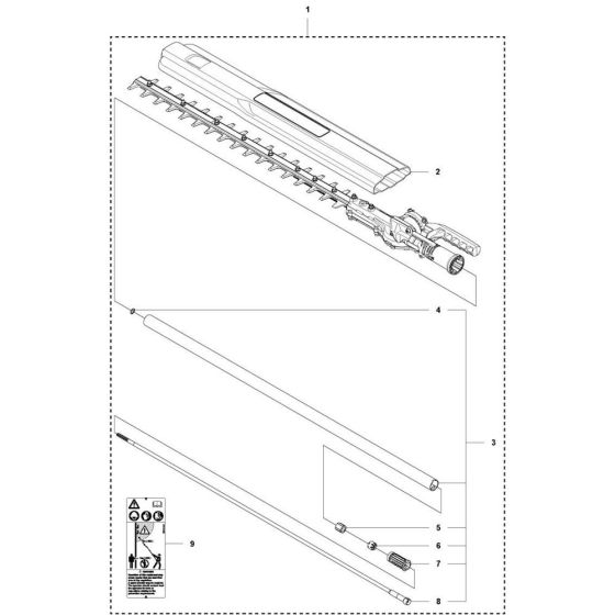 Shaft Assembly for Husqvarna HA860 Attachment