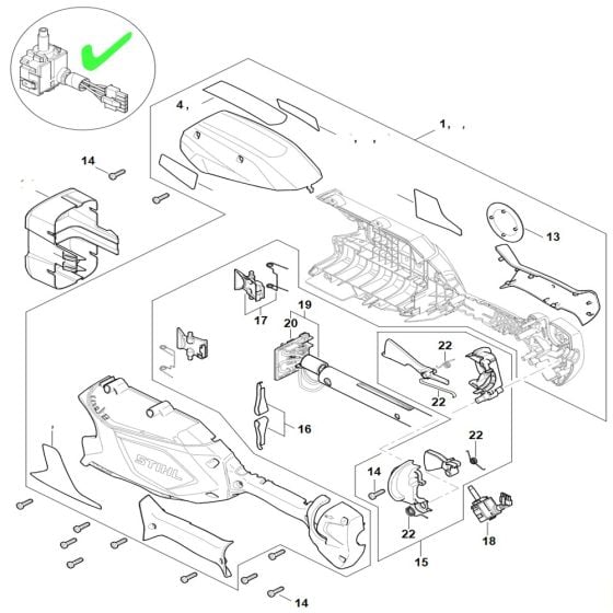 Handle Housing Cover for Stihl HLA 66 Hedge Trimmer S/N - 443397592